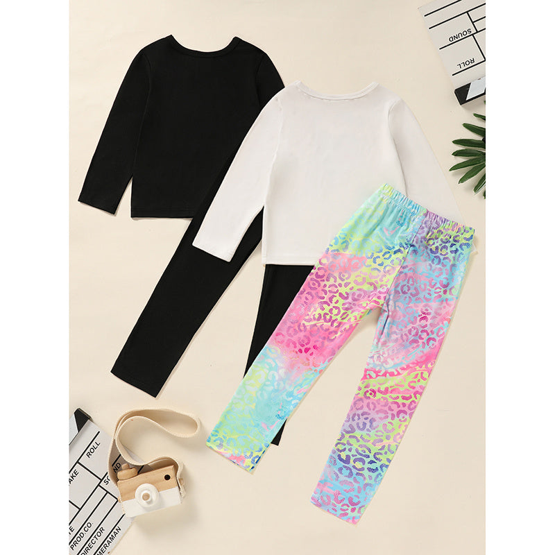 Kid's 'Grandma And Granddaughter' Letter & Heart Print Long Sleeve Top & Pants Set, 2 Sets Comfy Loungewear Outfit - M/S TMC India