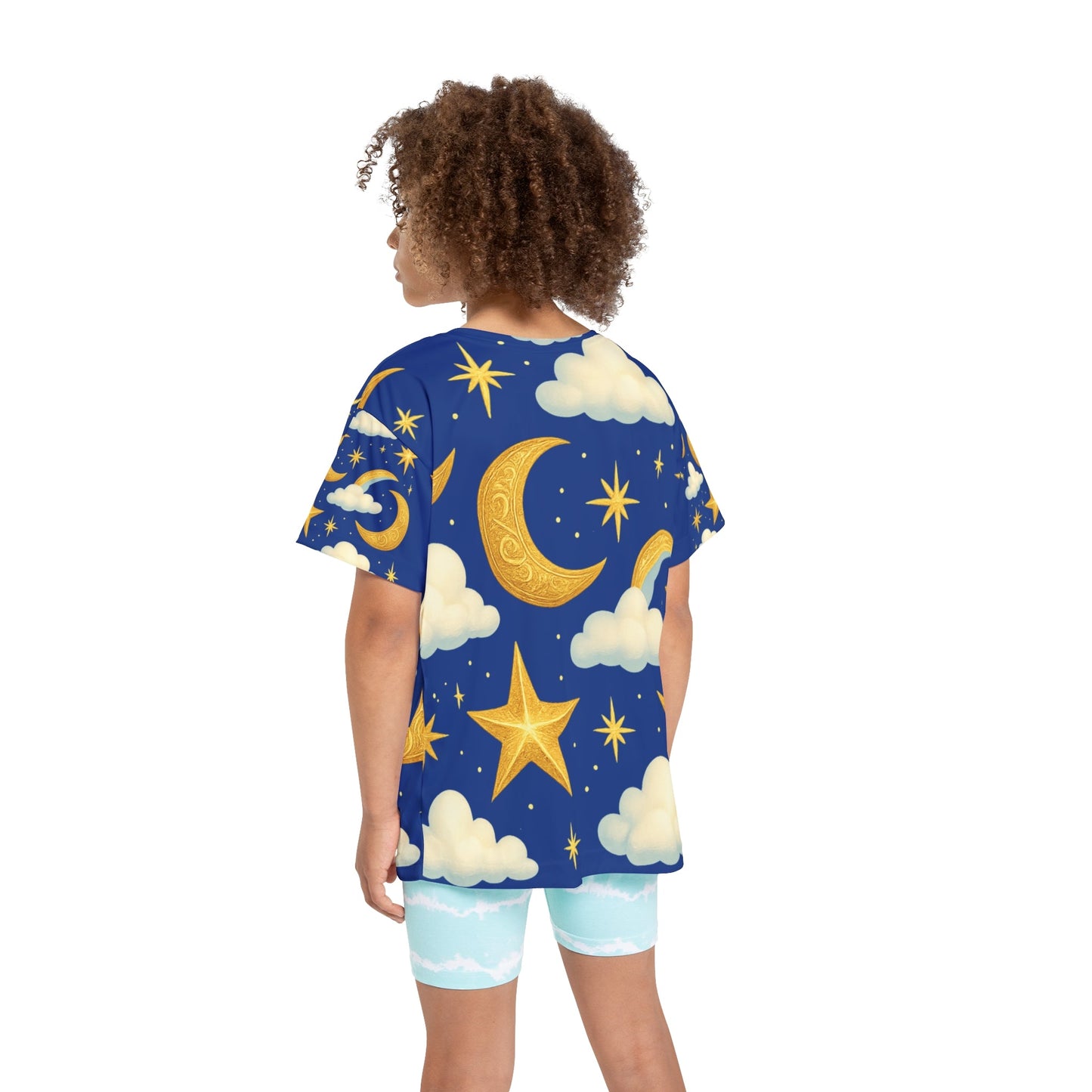 Kids Celestial Sports Jersey, Dreamy Sky Jersey, Starry Kids Apparel, Fun Activewear, Birthday Gift for Kids Printify