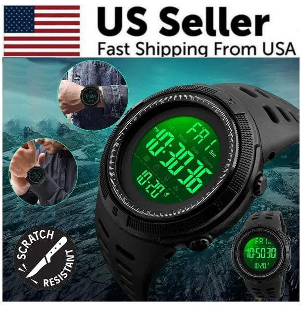 SKMEI Men's Digital Army Military Sport Quartz Analog Chrono Waterproof Watch US Trendsi