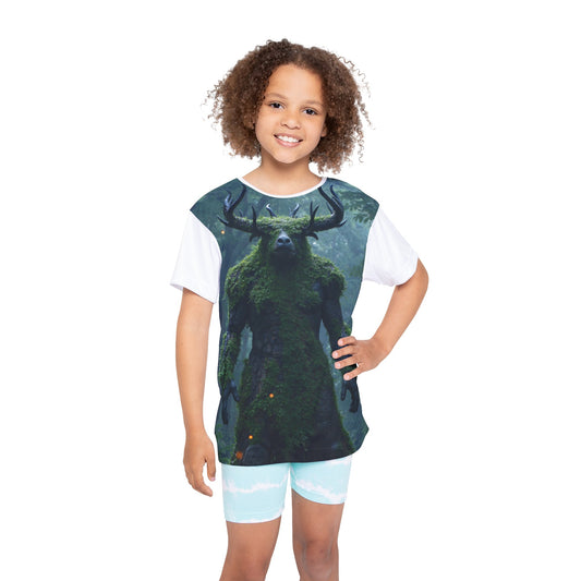 Kids Sports Jersey with Moss Creature Design, Fun Athletic Tee, Great for Parties, Outdoor Play, Birthday Gifts, Sports Events Printify