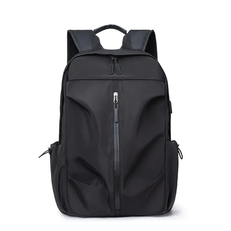 PU Backpack Fashion Large Capacity Men's Casual Backpack Commuter Trend Backpack Student School Bag CJ