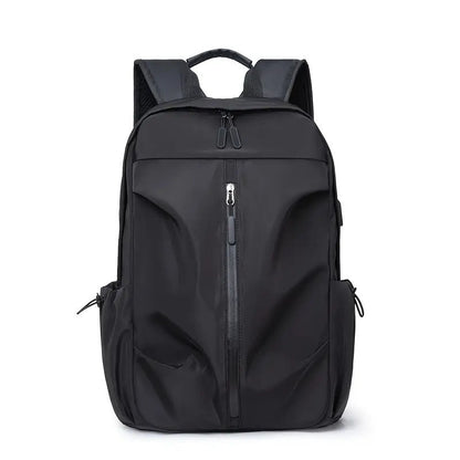 PU Backpack Fashion Large Capacity Men's Casual Backpack Commuter Trend Backpack Student School Bag CJ