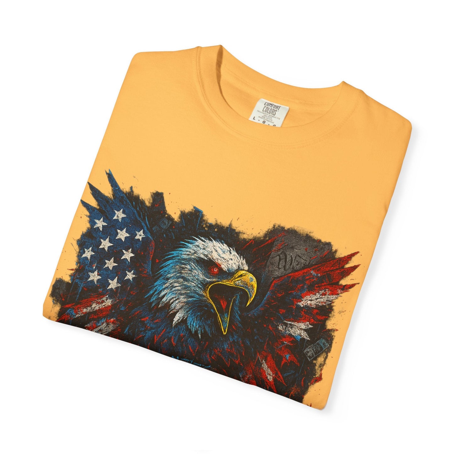 Patriotic Eagle T-Shirt | Unisex Garment-Dyed Tee for Independence Day, Memorial Day, Veteran Gifts, Casual Wear, USA Pride Printify