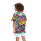 Colorful Kids Sports Jersey with POW Design - Perfect for Active Play, Birthday Gifts, Sports Events, and Everyday Fun Printify