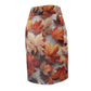 Autumn Leaves Women's Pencil Skirt, AOP Skirt, Fall Fashion, Seasonal Outfit, Flattering Skirt, Trendy Women's Wear - M/S TMC India