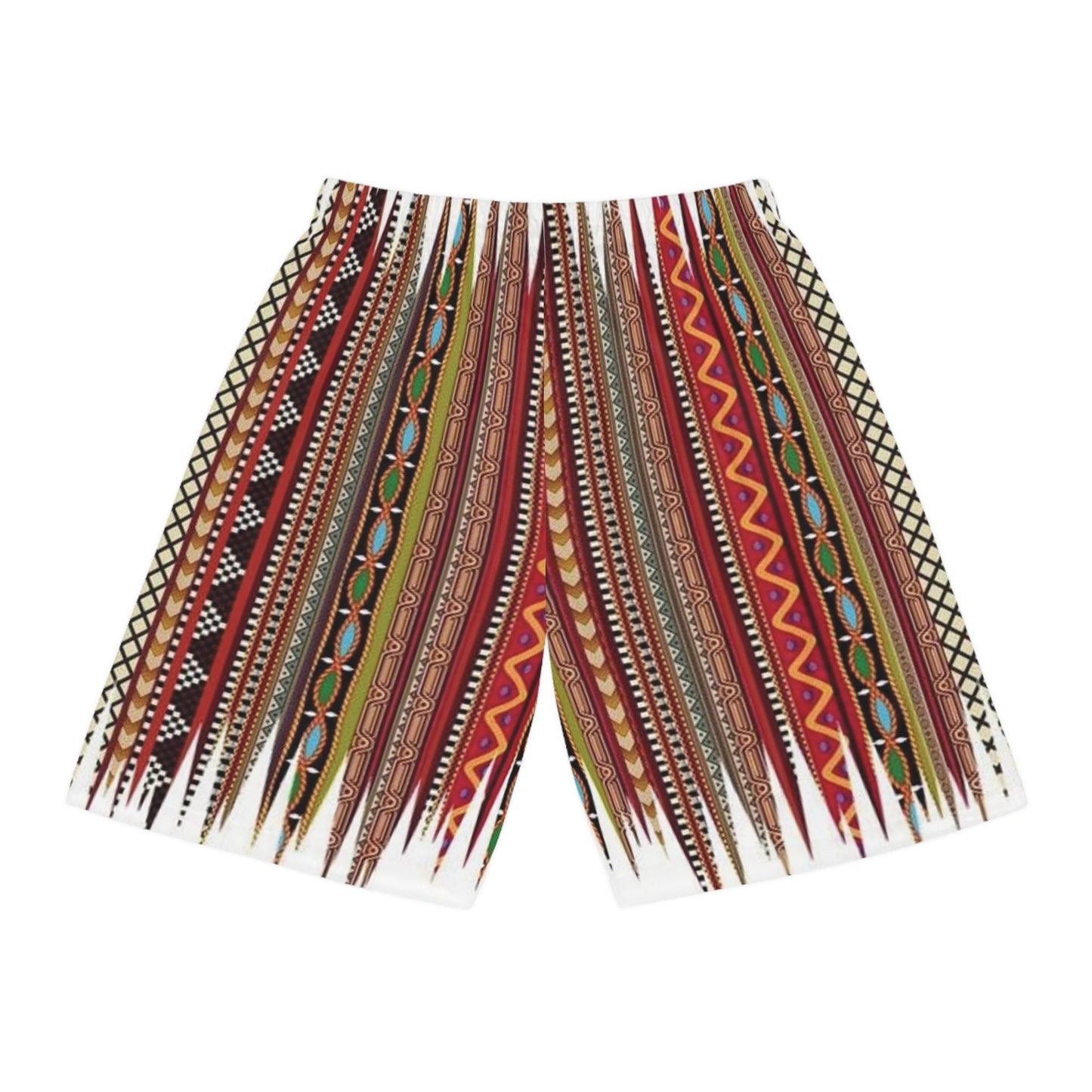 Tribal Print Basketball Shorts – Vibrant AOP Gym & Sportswear Style Printify