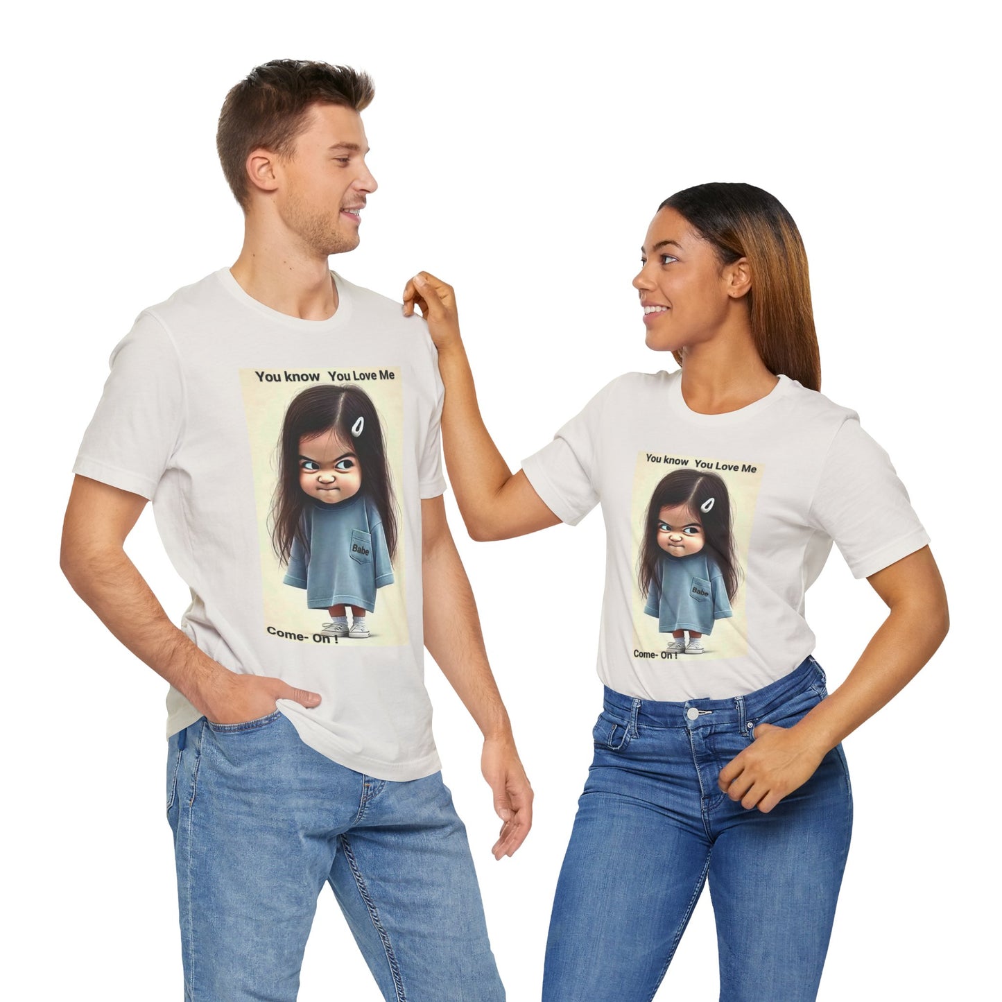 Playful Graphic Tee - You Know You Love Me, Funny Casual Shirt, Gift for Friends, Birthday Gift, Quirky Style Shirt - M/S TMC India