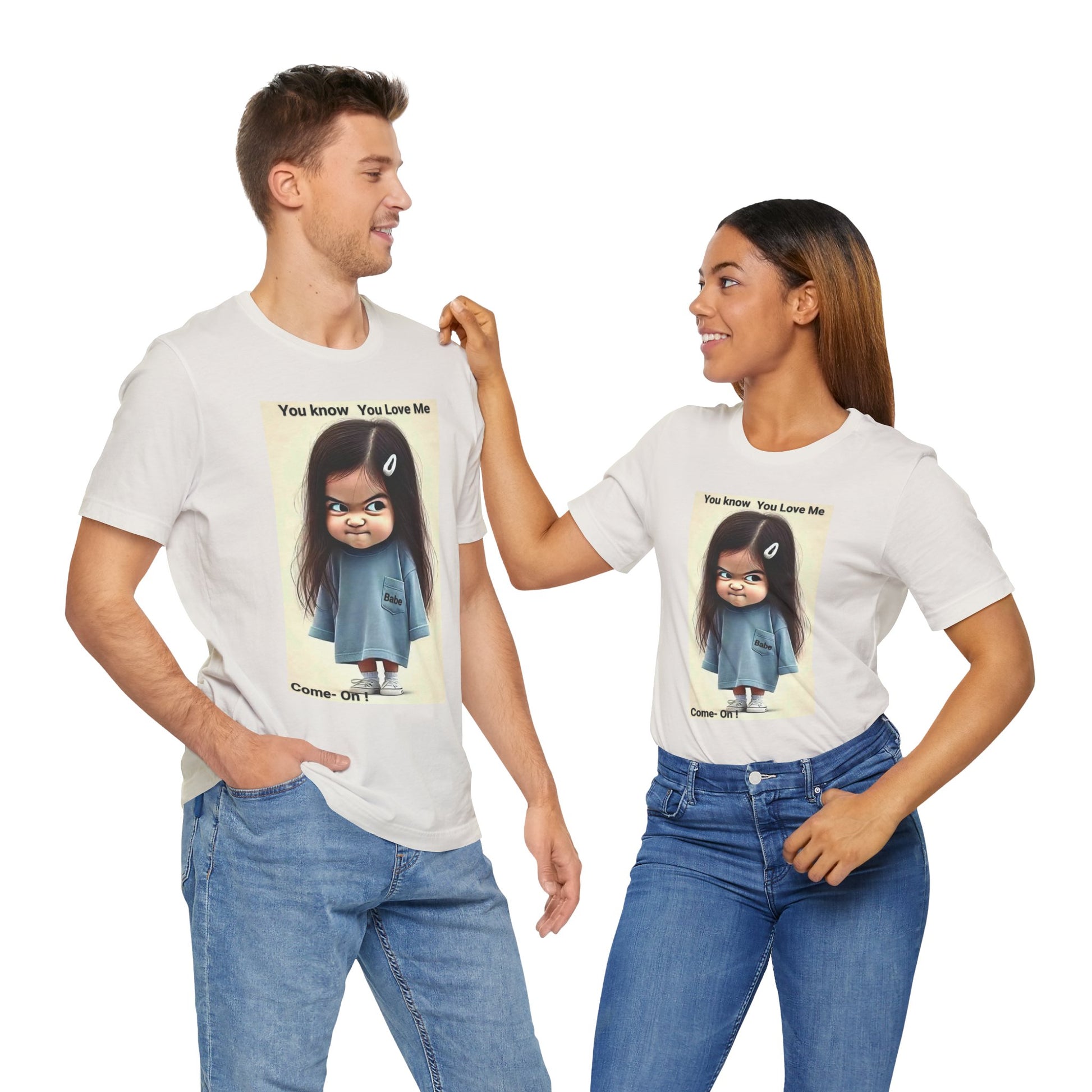 Playful Graphic Tee - You Know You Love Me, Funny Casual Shirt, Gift for Friends, Birthday Gift, Quirky Style Shirt - M/S TMC India