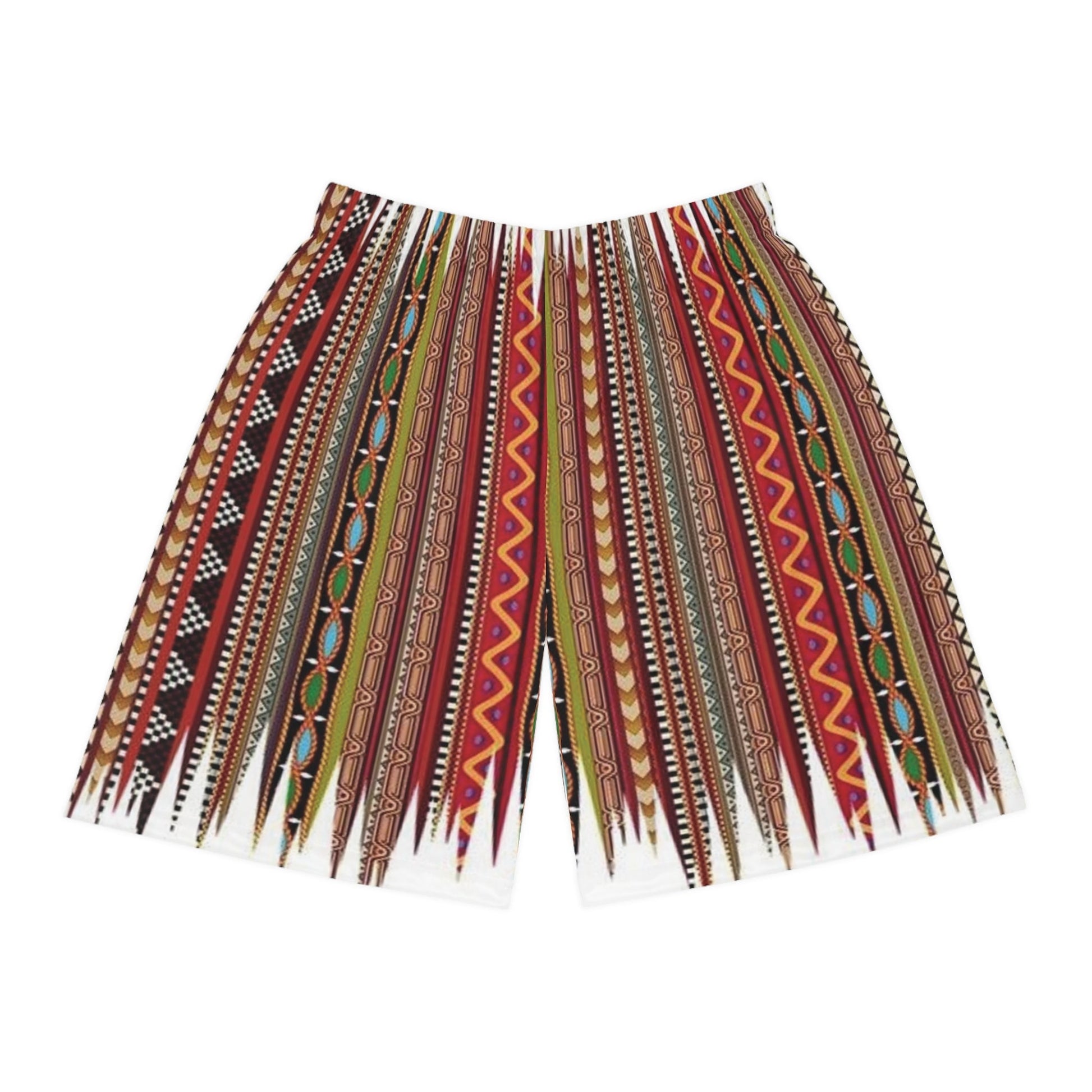 Tribal Print Basketball Shorts – Vibrant AOP Gym & Sportswear Style Printify