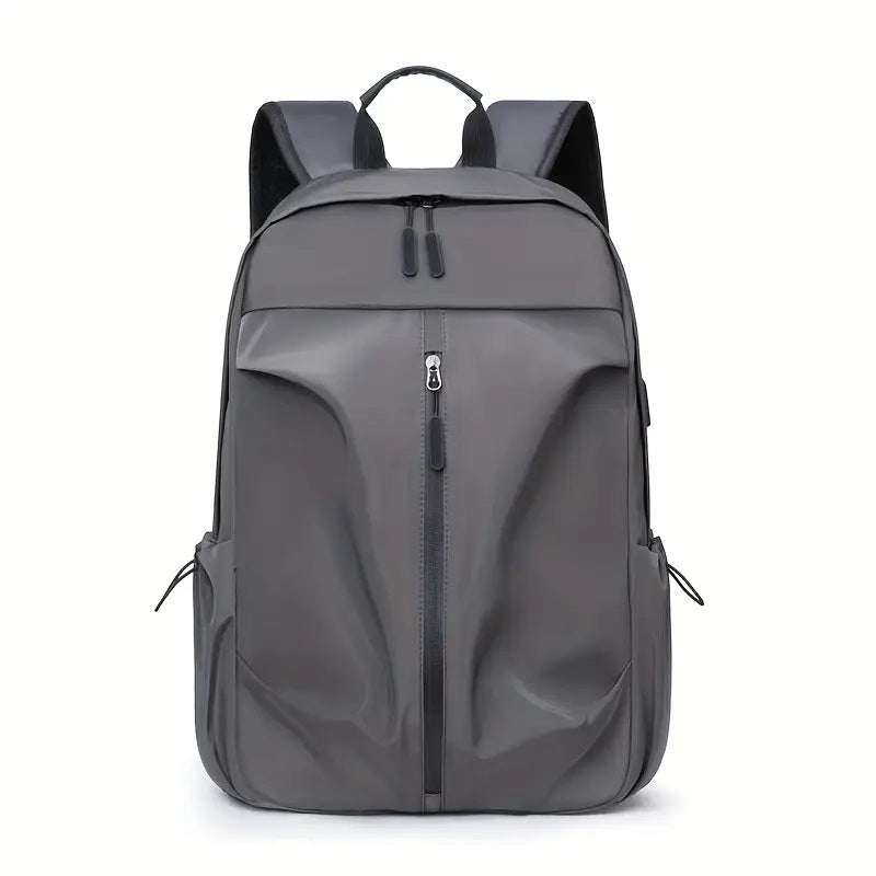PU Backpack Fashion Large Capacity Men's Casual Backpack Commuter Trend Backpack Student School Bag CJ