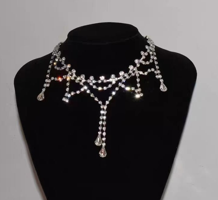 New High End Design Full Diamond Water Necklace CJ