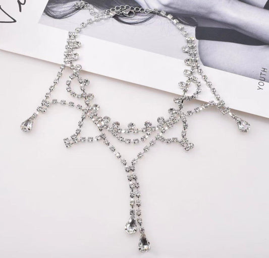 New High End Design Full Diamond Water Necklace CJ