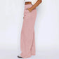 Striped Trousers With Pockets Ins Fashion Casual Wide Leg Straight Pants For Women Clothing - M/S TMC India
