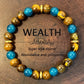 A Wealth-attracting Tiger's Eye Stone Bracelet - The Natural Beads Symbolize Wealth And Bring Abundance And Prosperity. It Is A Crystal Bracelet Jewelry Gift That Brings Peace And Good Luck CJ