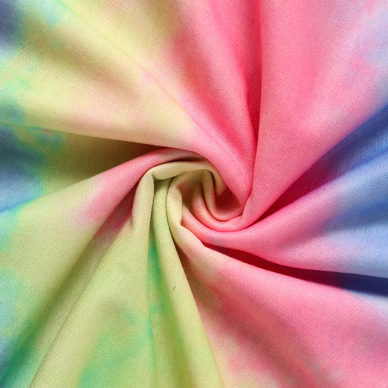 Toddler Girls Long Sleeve Tie Dye Hooded Dress Adorable & Comfortable Daily Wear For Kids - M/S TMC India