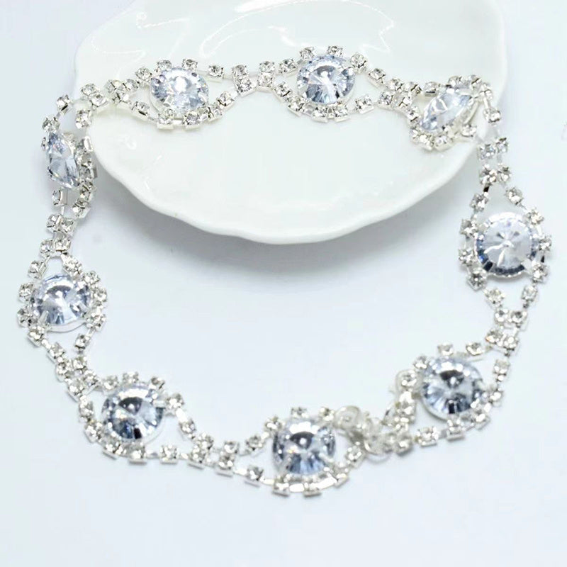 Light Luxury Niche Design, High-end Feel, Super Sparkling Rhinestone Necklace CJ